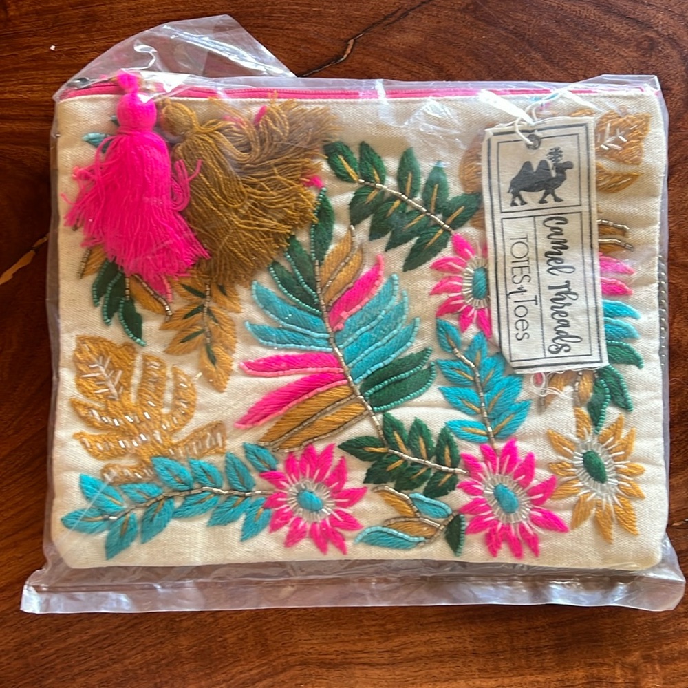 🌸Boho embroidered beaded soft bag🌸
